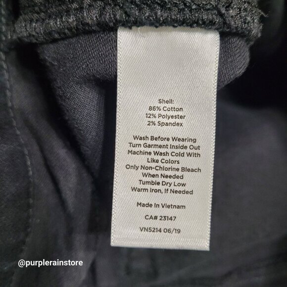 Talbots Jeans 4 P Straight Leg High Rise Tummy Control Black Wash Stretch Denim - Picture 5 of 11